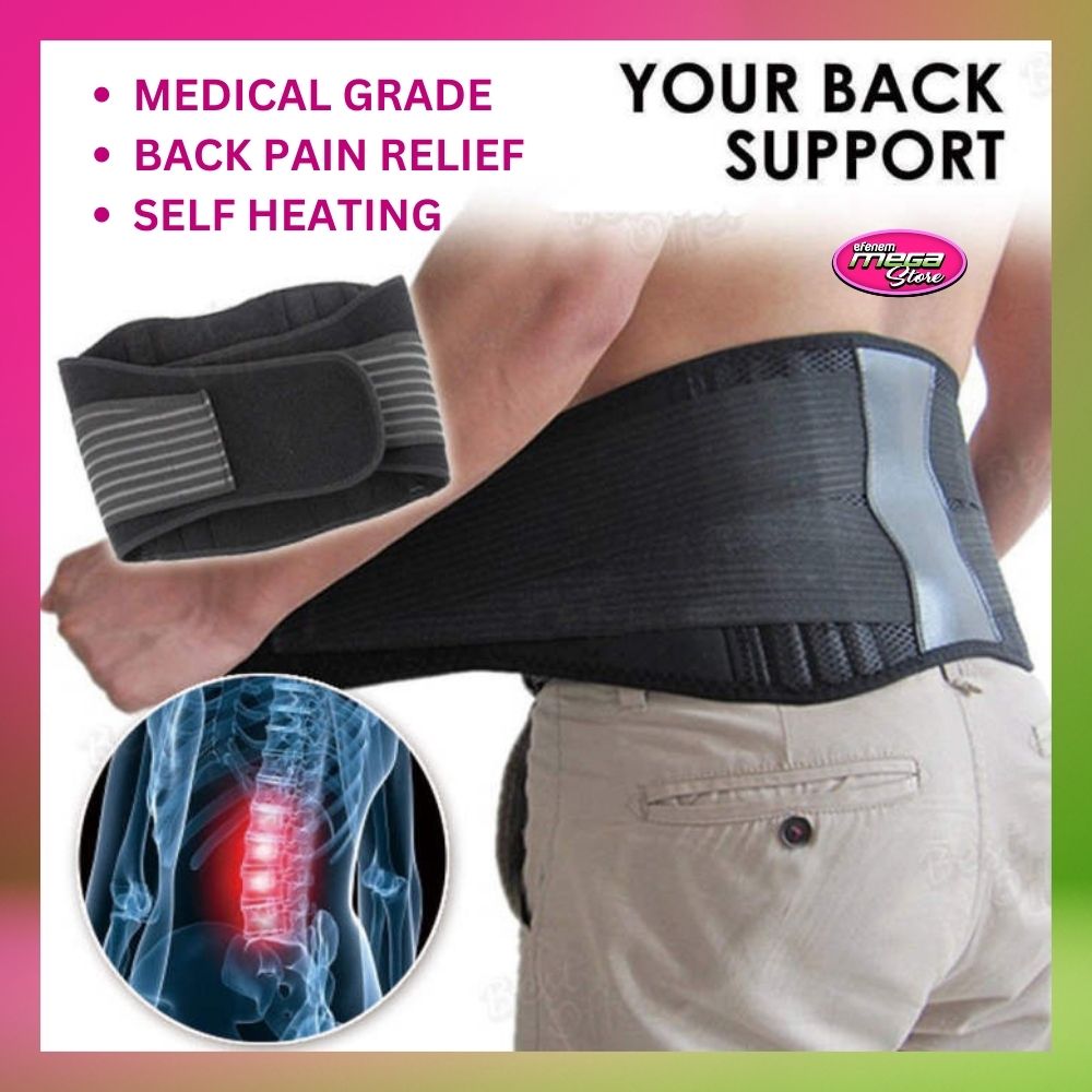 Efenem Mega Store Lumbar Support Brace Belt, Medical Grade, Back Pain