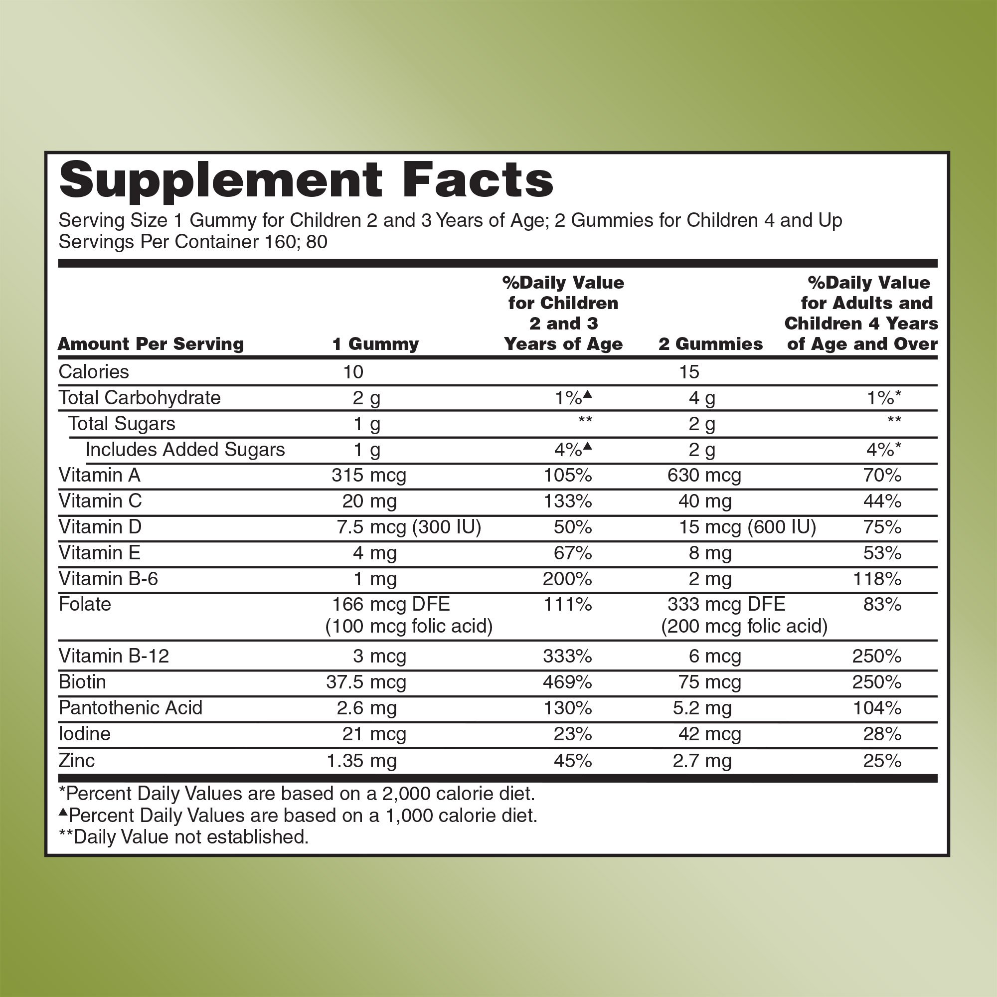 Kirkland Signature Children's Complete Multivitamin Gummies Lactose