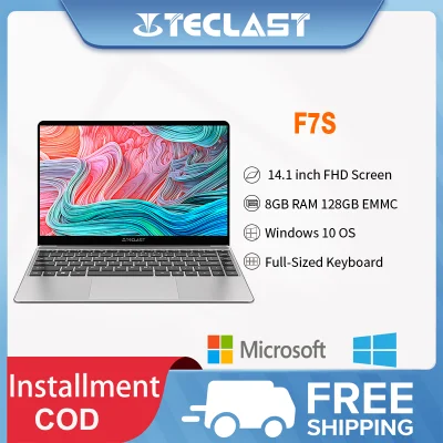 Teclast Official F7S Laptop 14 inch IPS Screen 8GB RAM 128GB EMMC Windows 10 Intel Apollo Lake 3350 38000mWh Laptop For Sale Brand New Original Authentic Online Learning Computer PC Thin business computer1 year warranty