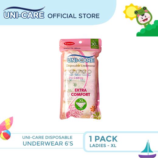 Uni-care Disposable Underwear for Women Extra Large 76-86cm (6s