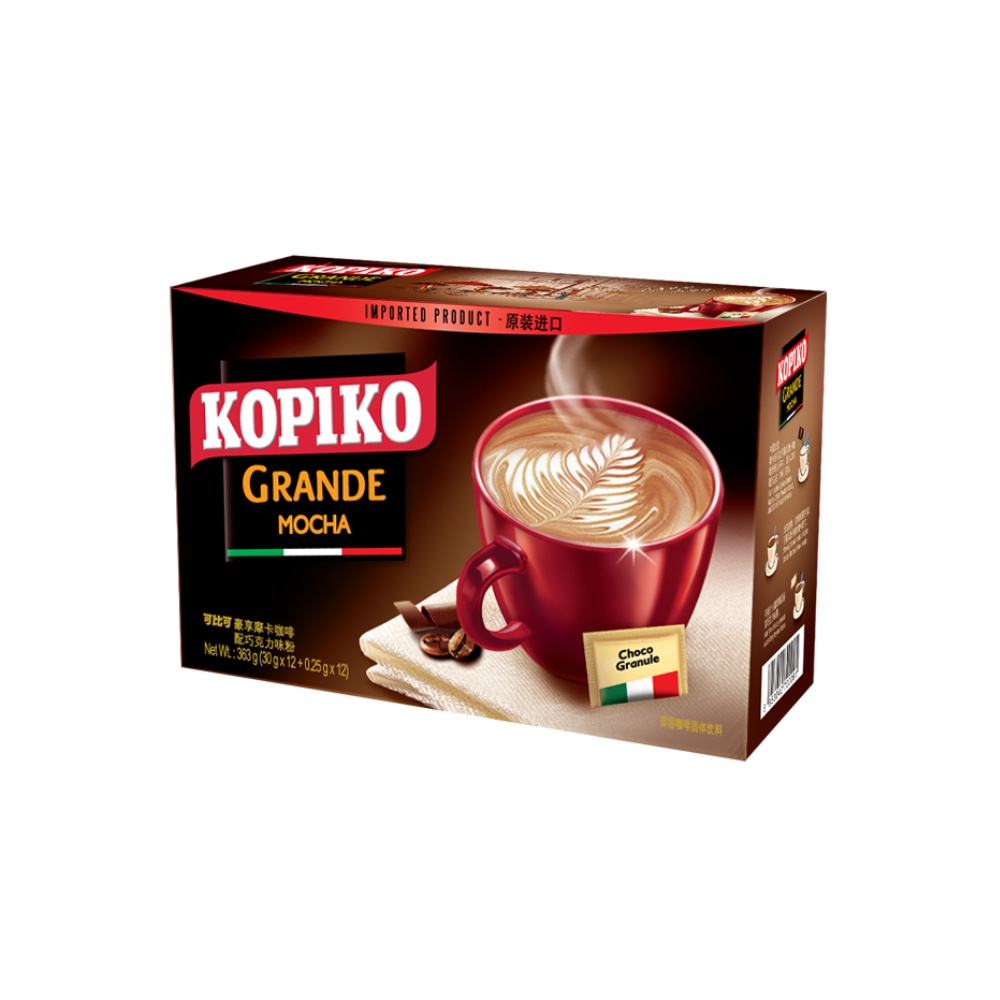 [Import] Indonesia KOPIKO has 12 packs of 3in1 instant coffee compared with Mocha. Lazada PH