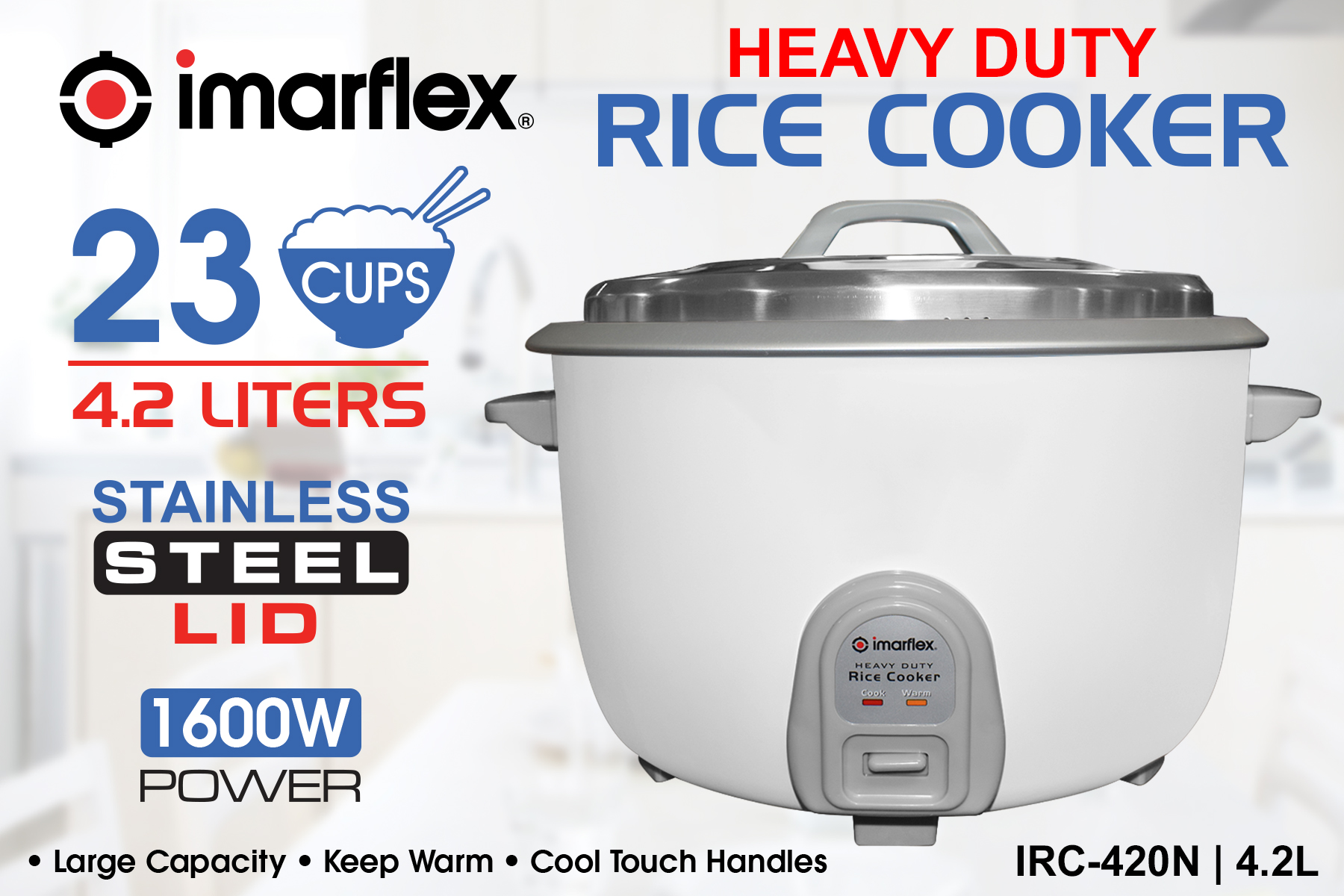 Imarflex Heavy Duty Rice Cooker IRC-420N Lazada Lazada PH