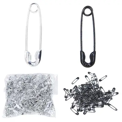 Ministar 1000 Pcs 000# Safety Pins Findings Pear Shaped Safety Pins for Cloth 2 Colors