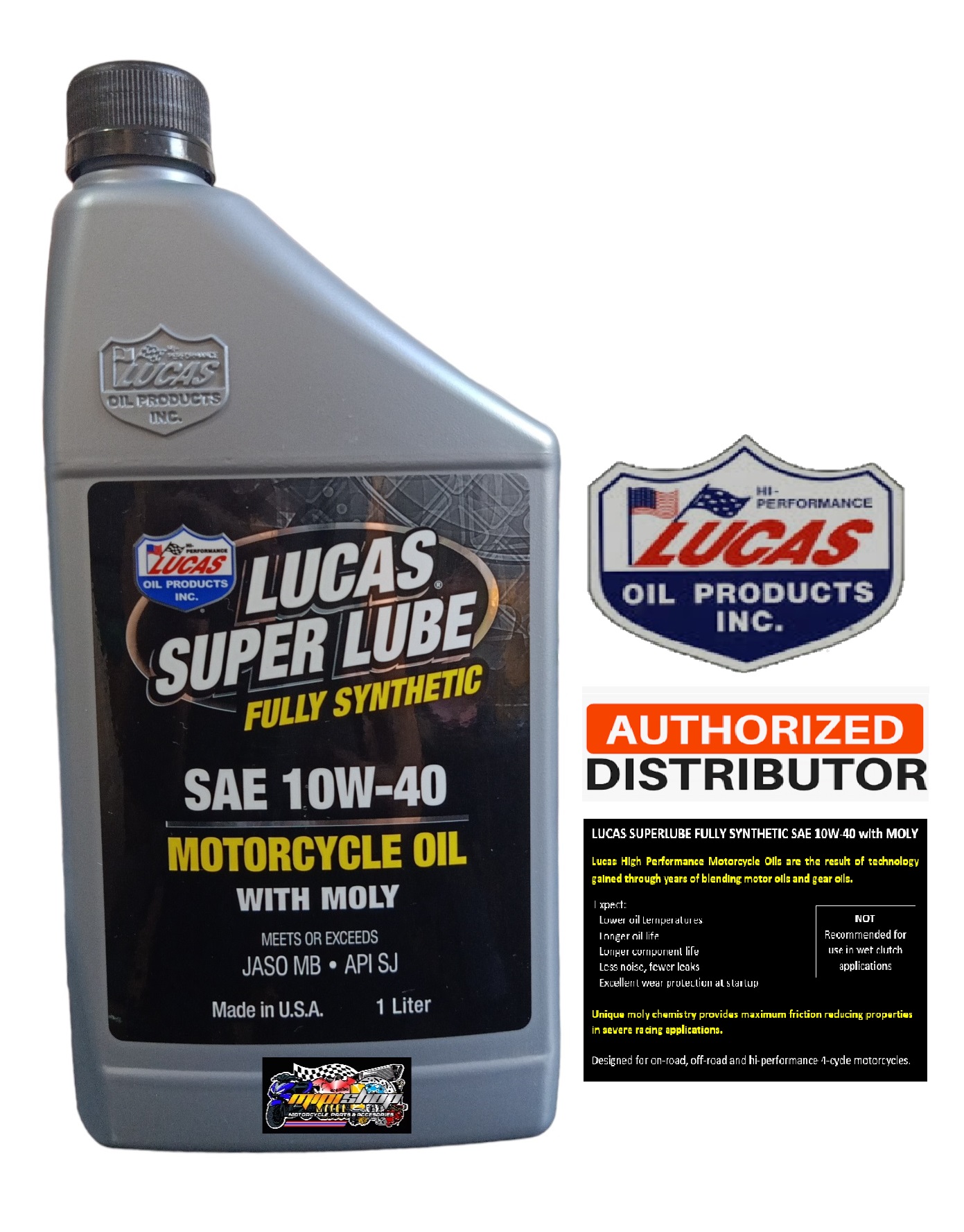 Lucas Super Lube Fully Synthetic Sae 10w 40 With Moly Motorcycle Oil 1 Liter Lazada Ph 0961