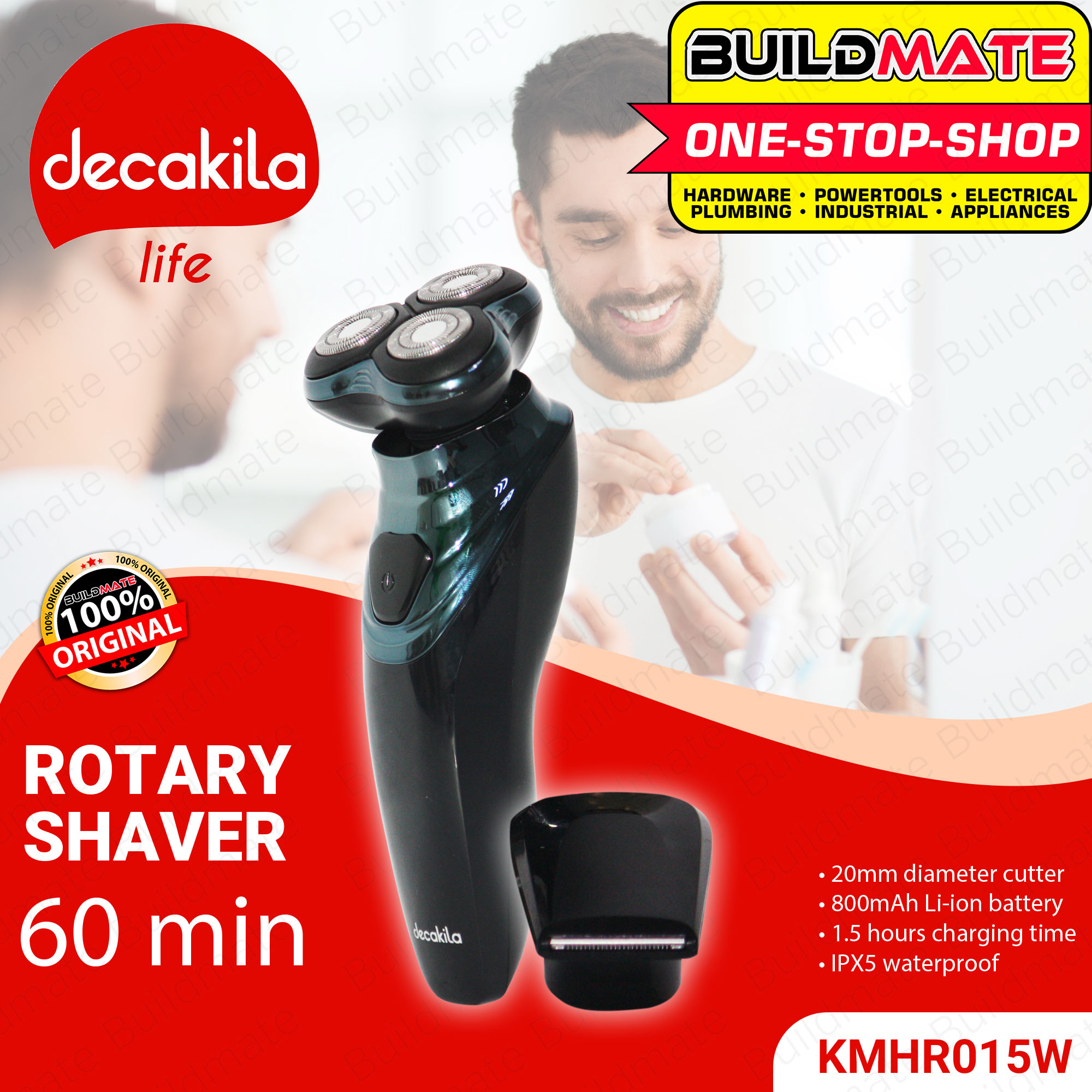 BUILDMATE Decakila by Ingco Rotary Beard Moustache Shaver Electric