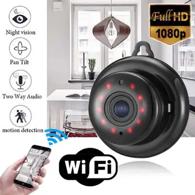 Mini CCTV Camera HD 1080P Wifi Wireless IP Camera Night Vision IP Camera Night Vision Monitor 3D Panorama HD Home Surveillance IP Camera CCTV Camera Connected to Mobile Phone Wireless WIFI Network Security Camera