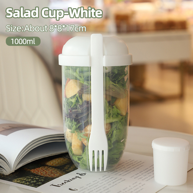 Salad Cup with Fork Vegetable Takeaway Container Set Breakfast Oatmeal