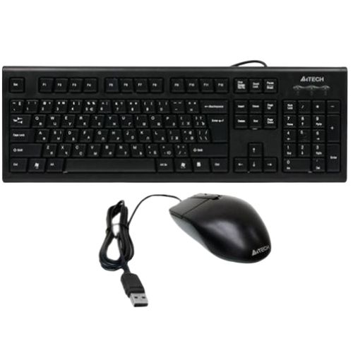 QUALITY PS2 OR USB A4TECH KEYBOARD AND MOUSE COMBO / ROUND EGES KEYCAPS