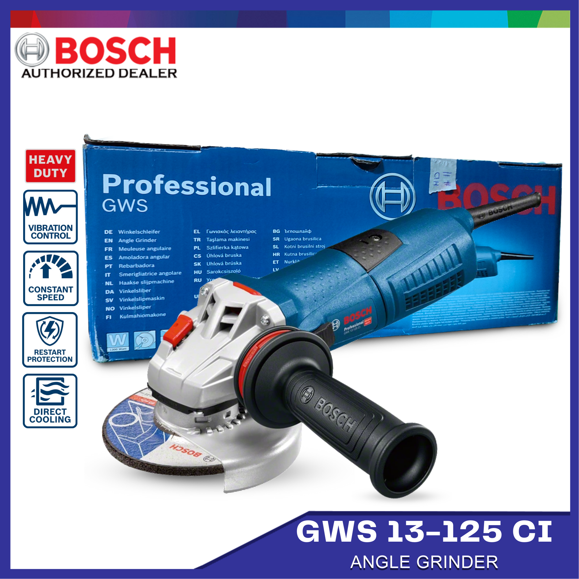 Miniamoladora angular 5 GWS 13-125 CI Bosch