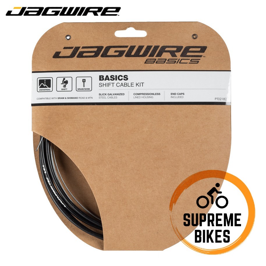 Jagwire 2x Sport Shift Cable Kit For SRAM Mountain Bikes – Carbon Silver – UCK326