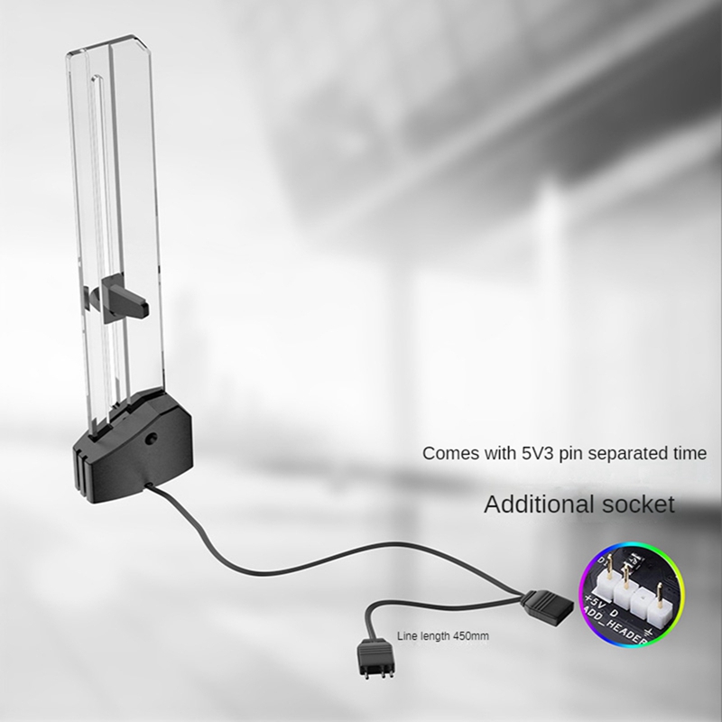 Video Card Sag Holder Accessory Parts 5V 3PIN ARGB Graphics Card GPU Support Bracket Vertical GPU Mount