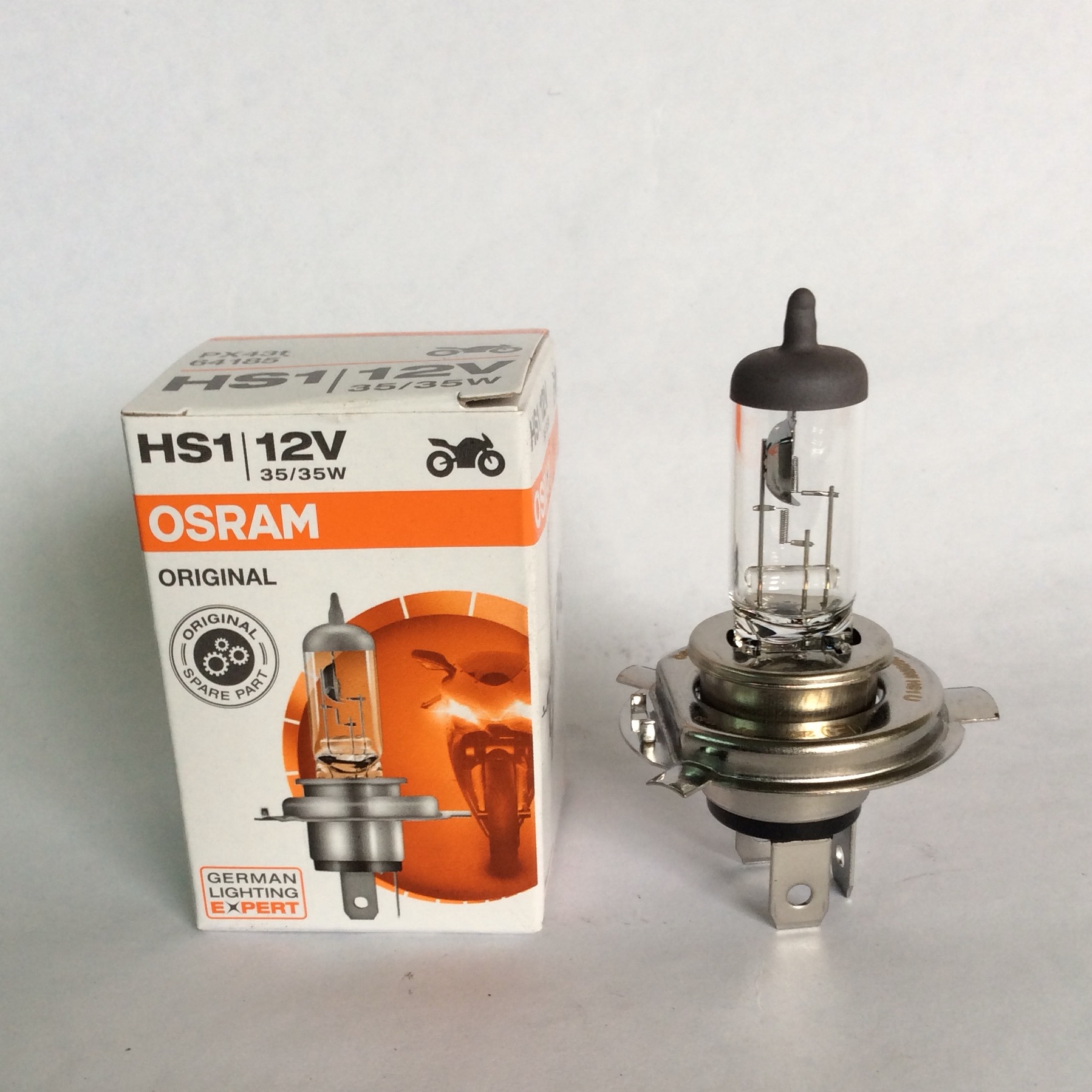 OSRAM Motorcycle Lamp HS1 12V 35/35W PX43t CLASSIC Motor Halogen Headlight  Original Bulb 3200K Light Standard ECE (1pc) - AliExpress
