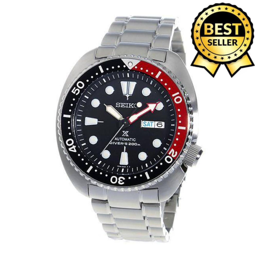 Seiko Expensive Pros Day & date Diver's Black Red Dial Stainless Steel Band  Watch for Men(Silver) | Lazada PH