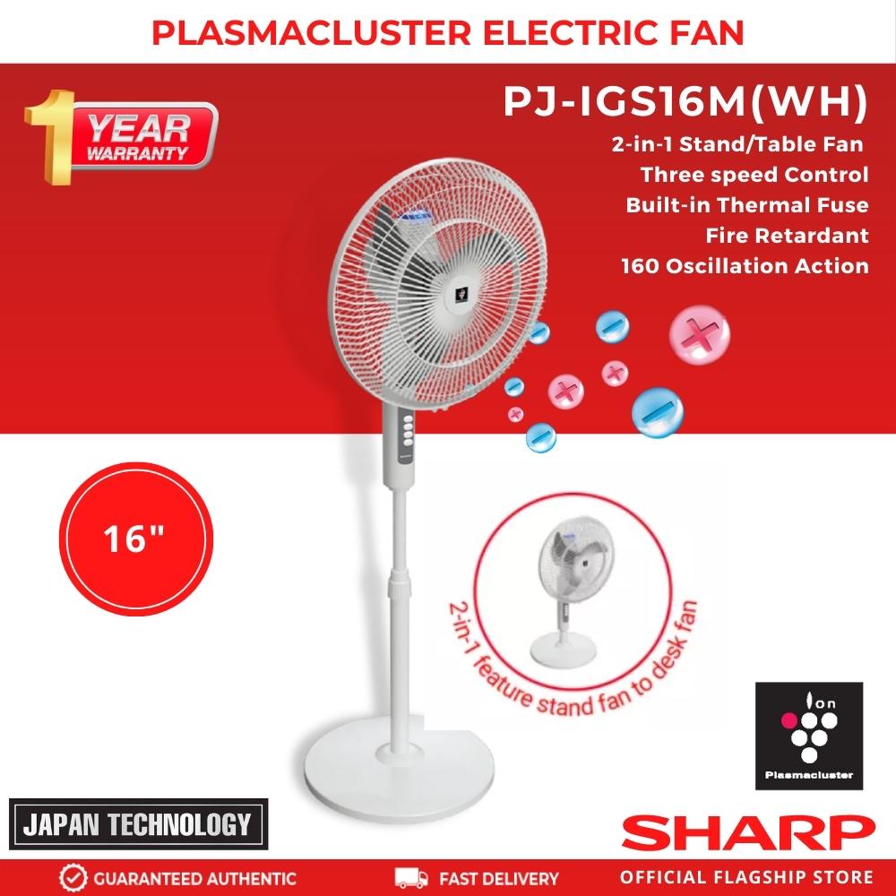 Sharp PJIGS16M(WH) 16" Plasmacluster Ion Electric Stand Fan