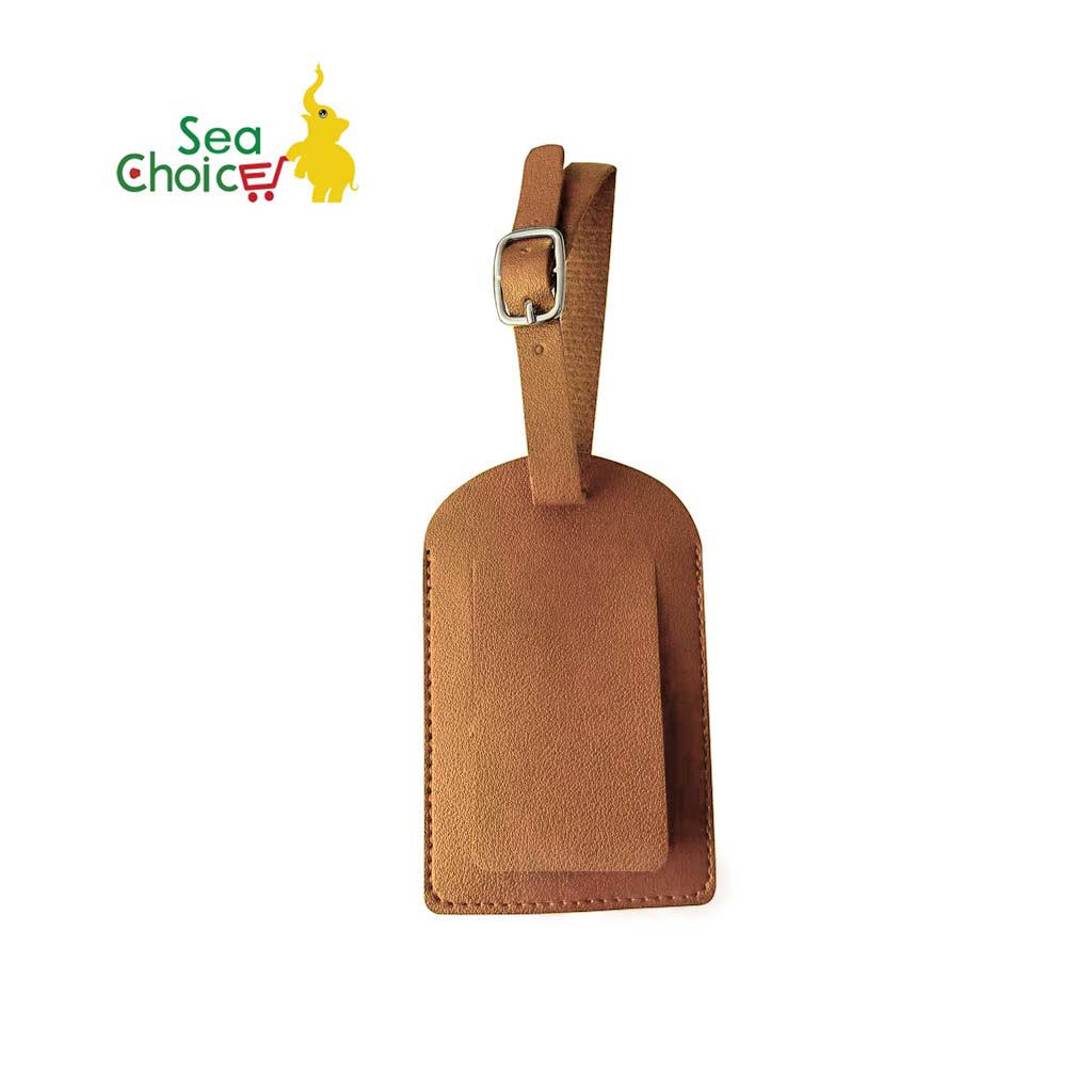 Sea Choice 2 Pieces PU Leahter Secure Luggage Tags Suitcase Label