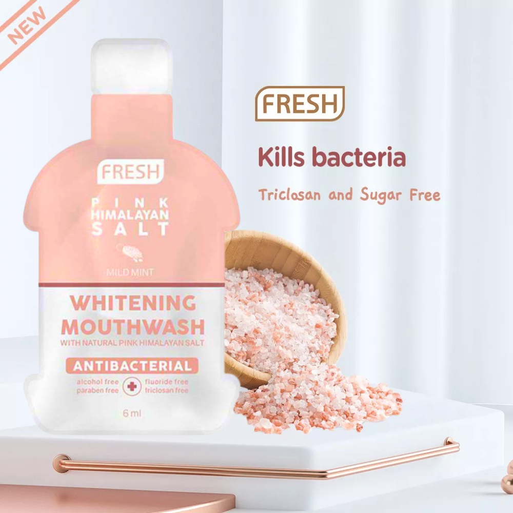FRESH PINK HIMALAYAN SALT WHITENING MOUTHWASH 6ML FOR HEALTHY TEETHS
