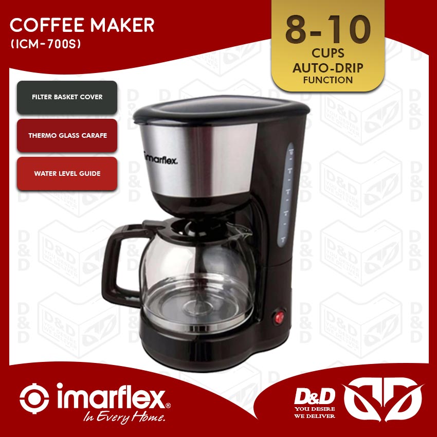 D&D Imarflex 810 Cups Thermo Glass Carafe Coffee Maker (ICM700S