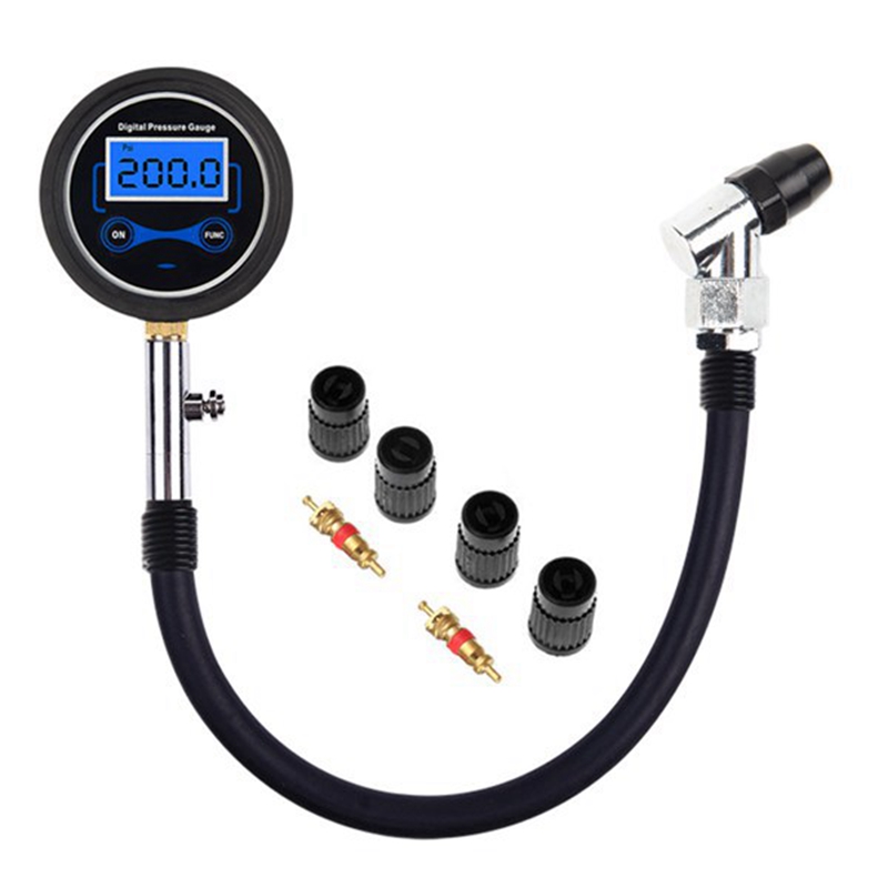 3-200PSI Digital Tire Tester Repair Tools LCD Display for Car Vehicle ...