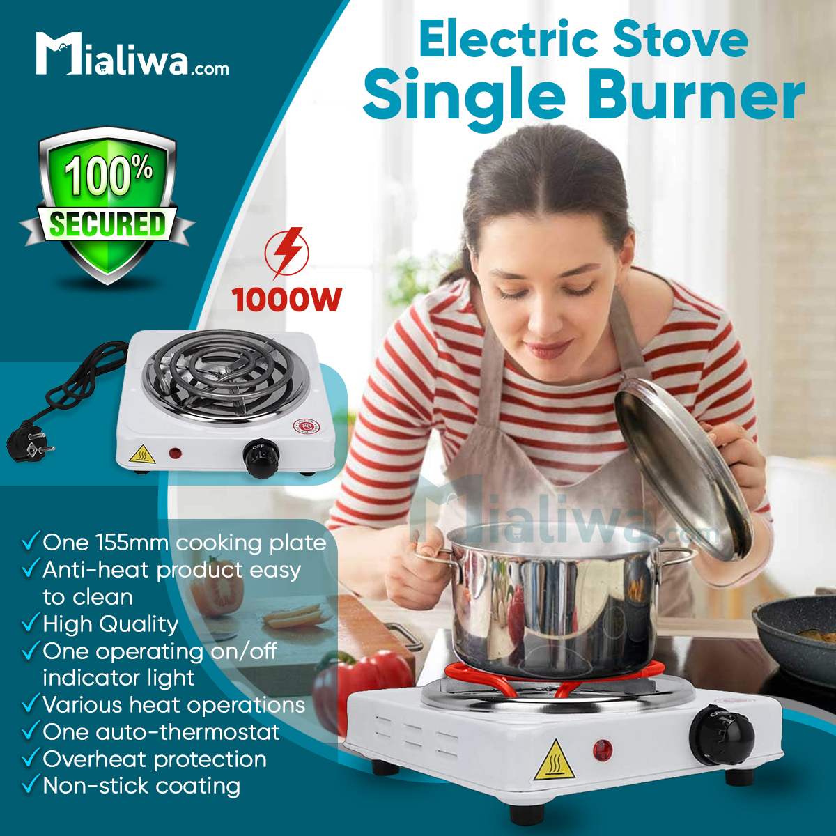 Hot Plate Electric Stove Single Burner 1000W High-Quality Single Cooking  Stove Authentic Portable Iron Burner, On-Off Indicator Light, Mosquito Tube  Heat Device, Adjustable Temperature, Home Kitchen Cooker Coffee Heater  Household u0026 Kitchen