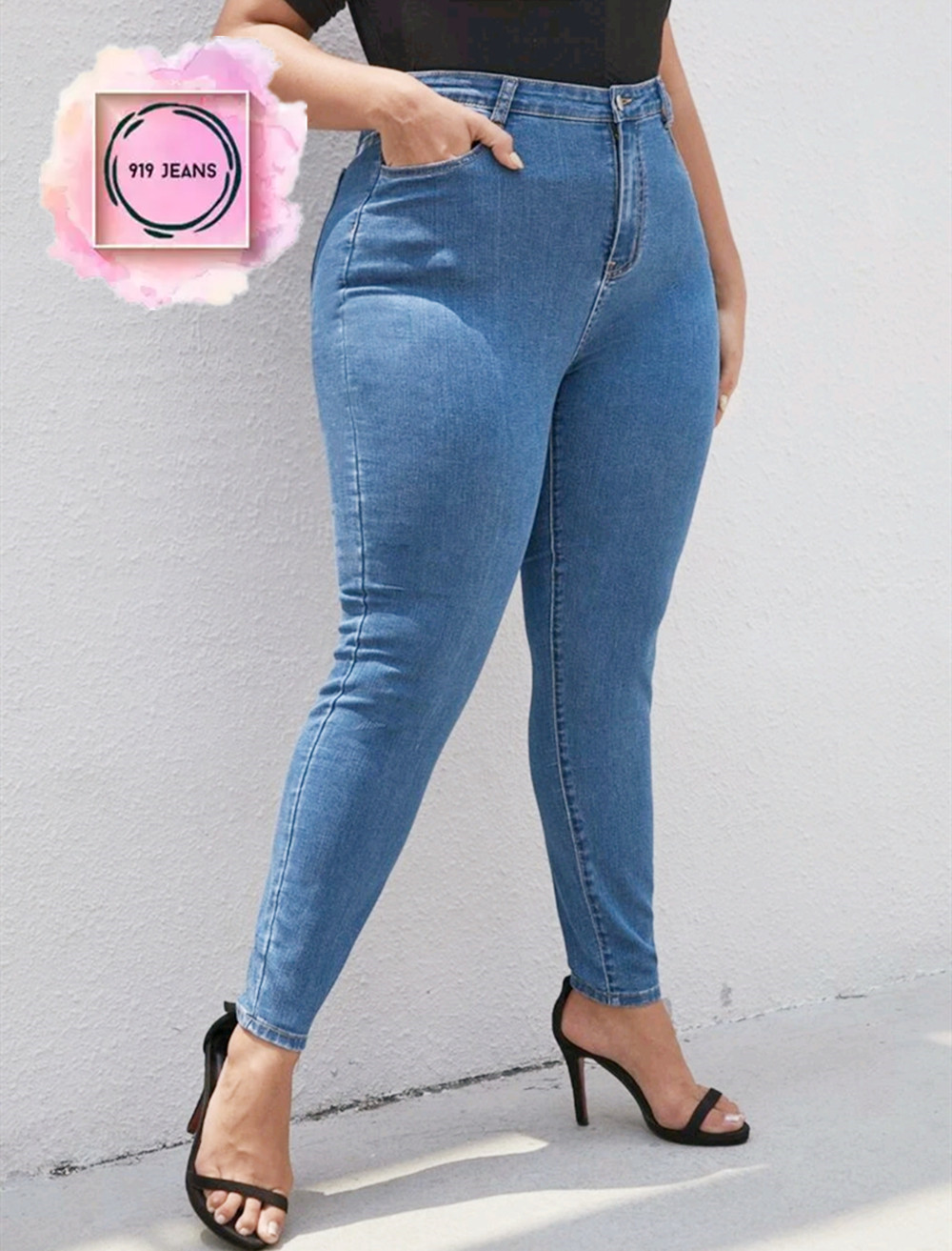 919 Jeans New Korean Small Size To Plus Size High Waist Jeans For Womens Skinny And Strechable 4490