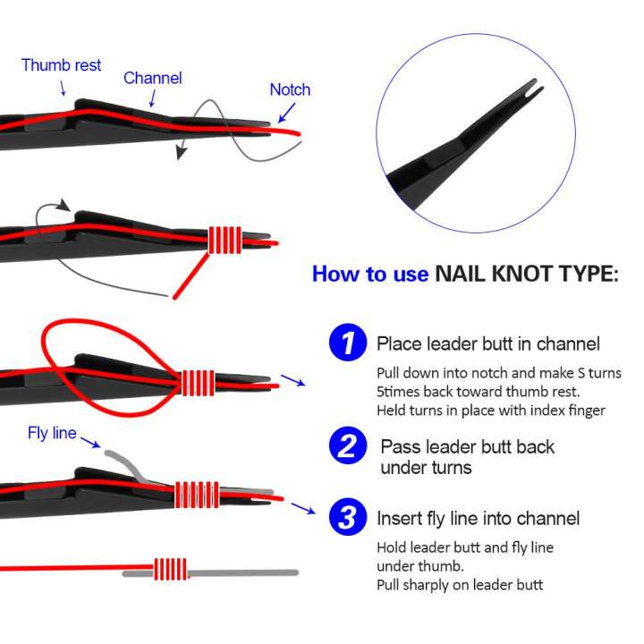 knot tying tool for fishing line