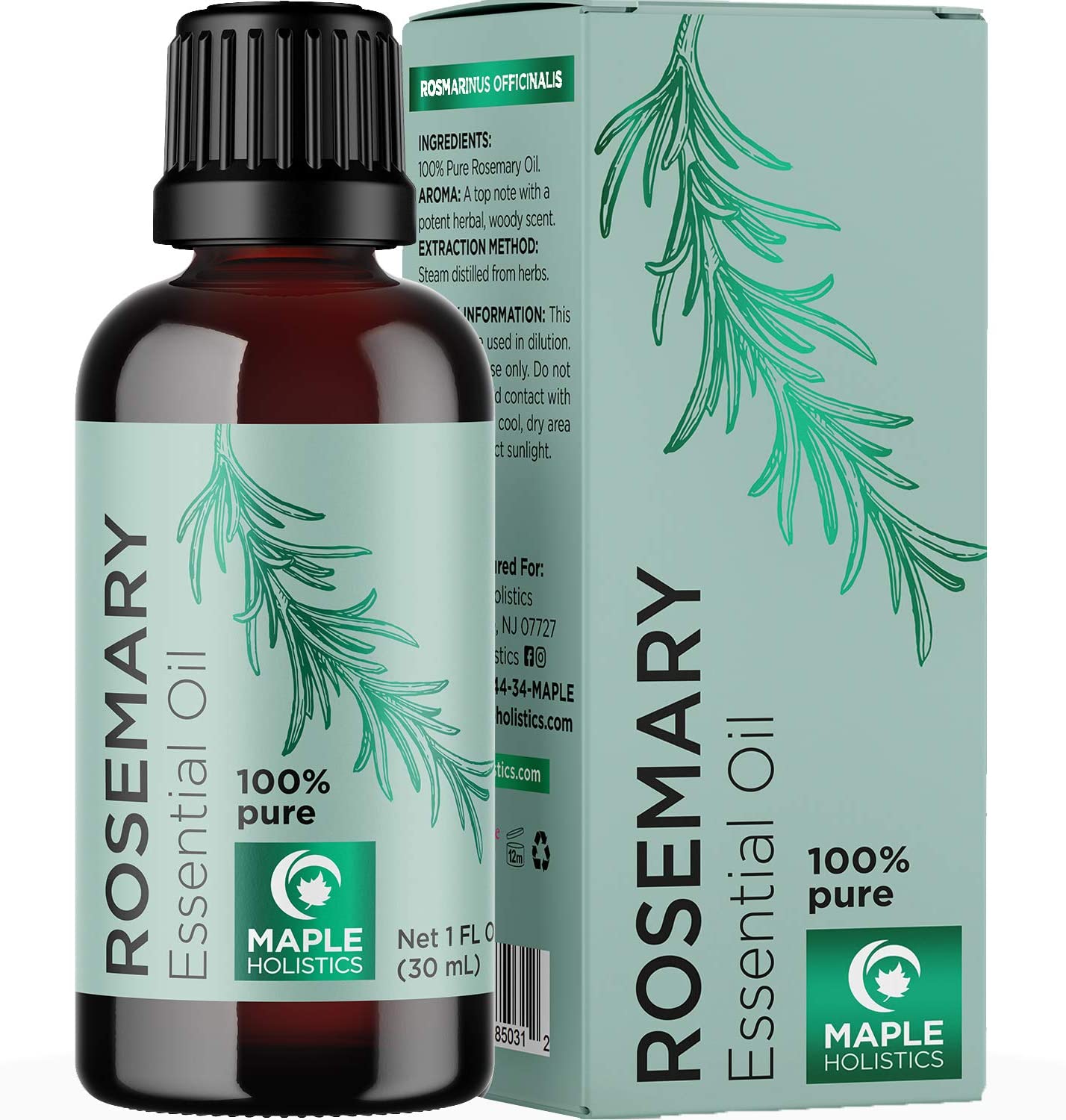 Maple Holistics Rosemary Essential Oils, 100 Pure Rosemary Oil for