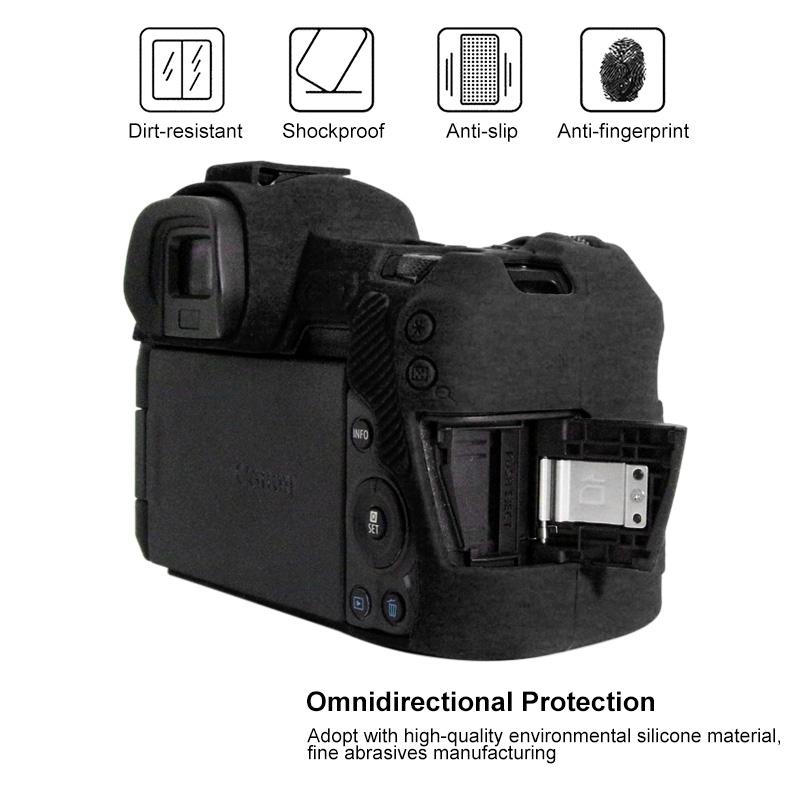 PULUZ Soft Silicone Protective Case for Canon EOS R (Black)