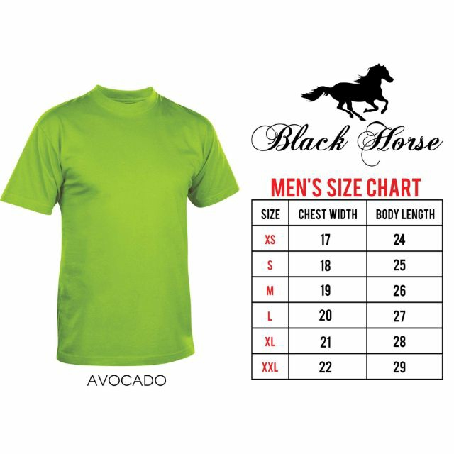 Black Horse T-Shirt Round Neck Plain 
