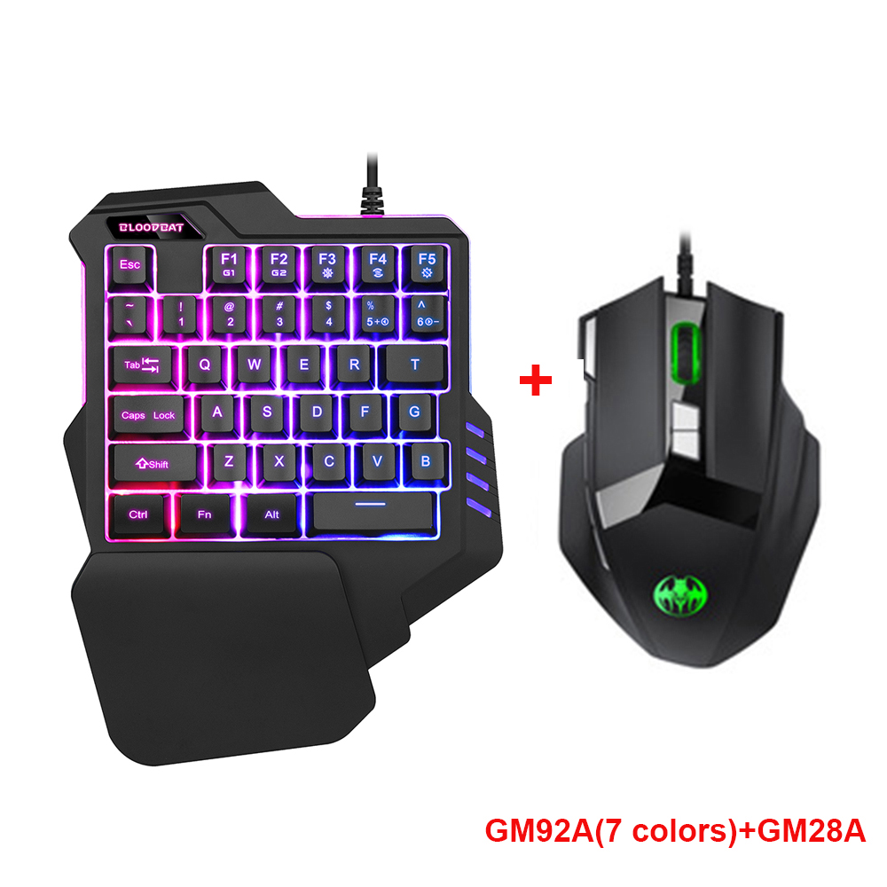 One Handed Keyboard and Mouse Set with converter Gaming Mause Keypad