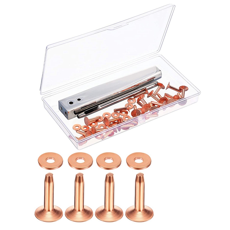 Copper Rivets and Burrs Leather Copper Rivet Hole Punch Cutter DIY