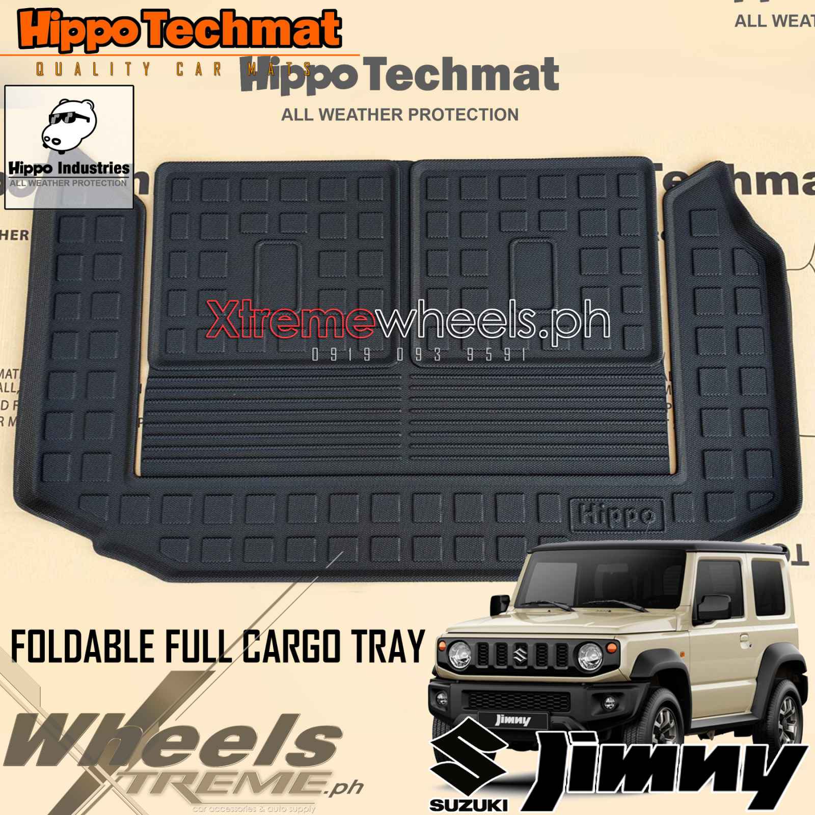 Suzuki Jimny AT / MT 2019 to 2023 Bendable Cargo Tray Only Hippo Matt