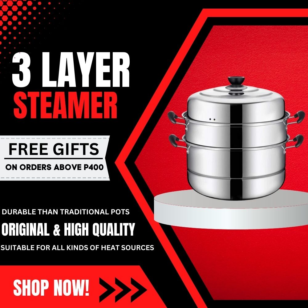 BEST SELLER! 3 LAYERS STEAMER FOR PUTO 3 LAYER SIOMAI STEAMER STAINLESS STEEL STEAMER COOKWARE