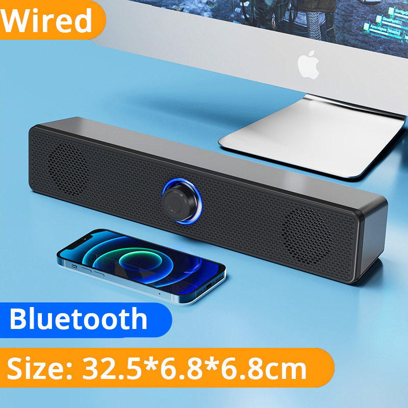 Surround Speaker Bluetooth PC Soundbar Wired and Wireless Bluetooth Speaker USB Powered Soundbar