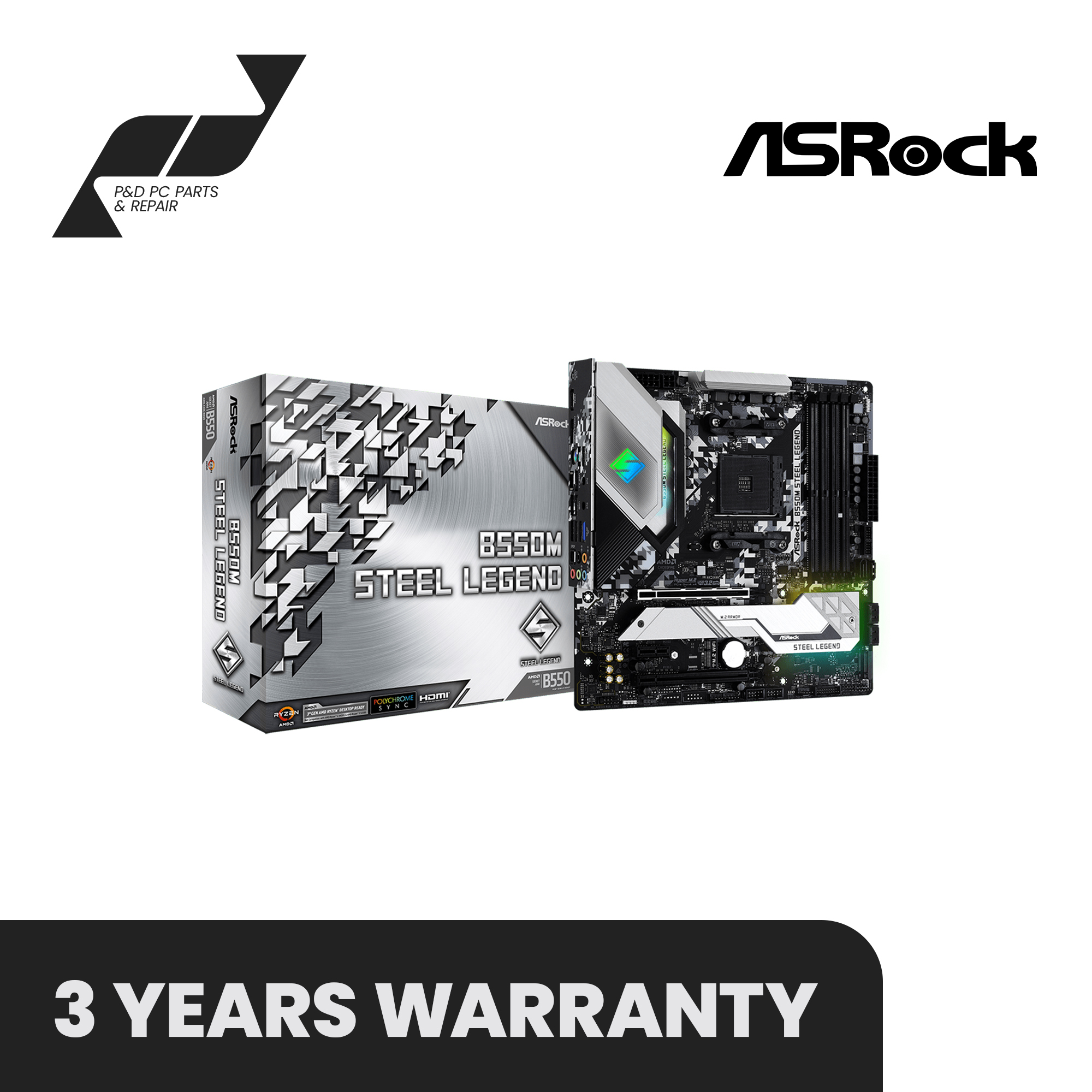 ASRock B550M Steel Legend AMD AM4 Micro ATX Motherboard Lazada PH