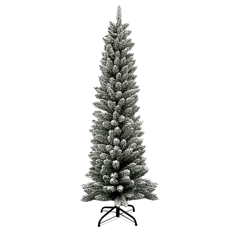 4ft 5ft 6ft 7ft 8ft Snow Pencil Christmas Tree Simulation PVC Christmas