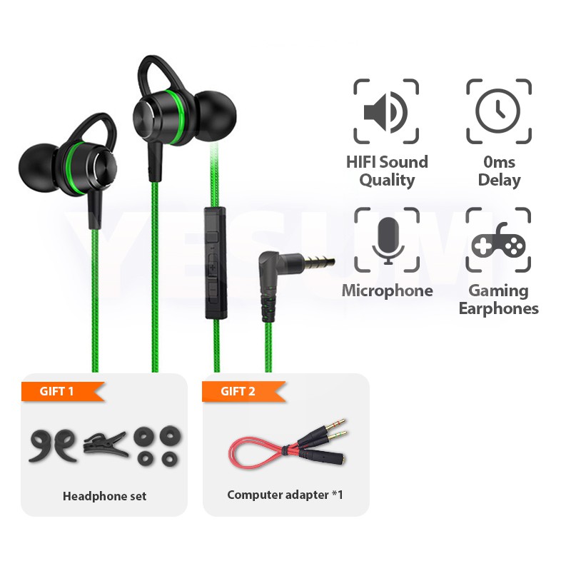 【24H Delivery PUBG Gaming Earphone With Dual Microphone 3D Stereo Sound