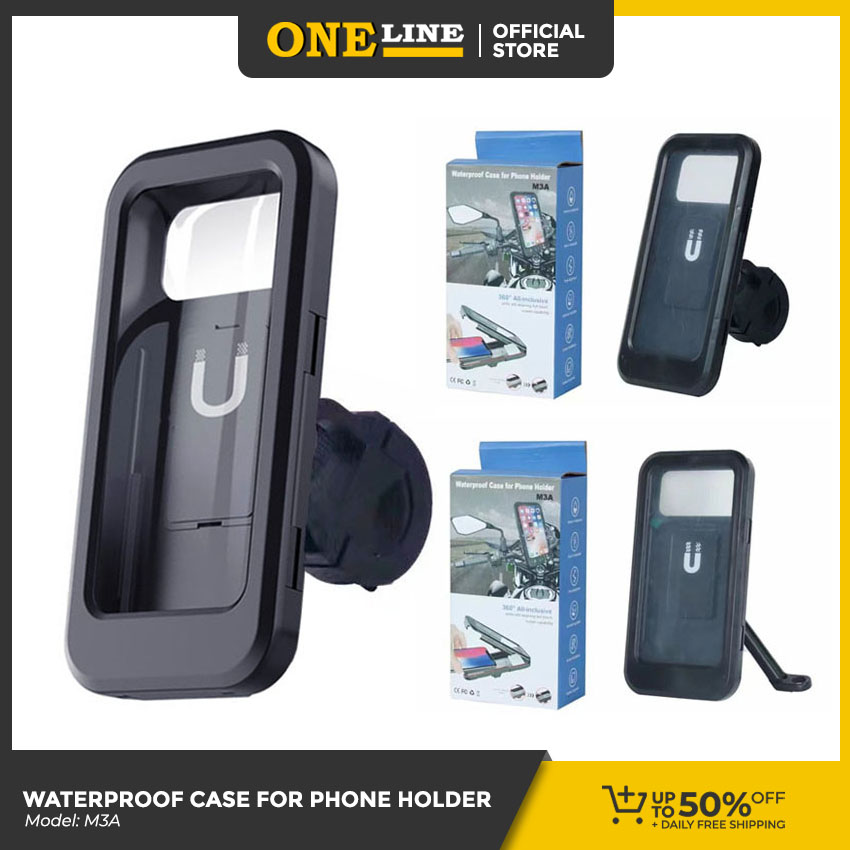 ONELINE Waterproof Case for Phone Holder M3A Black Motorcycle