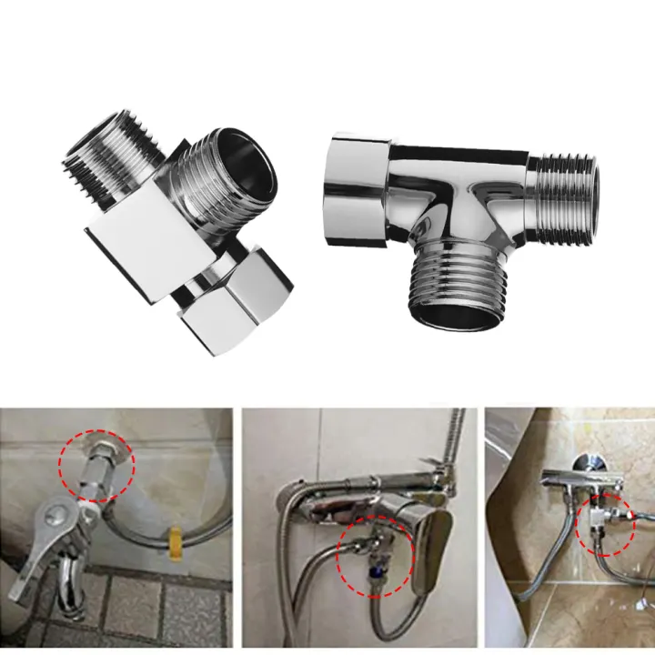 1 2 Durable Useful Bathroom Supplies Connect Shower Head Brass 3