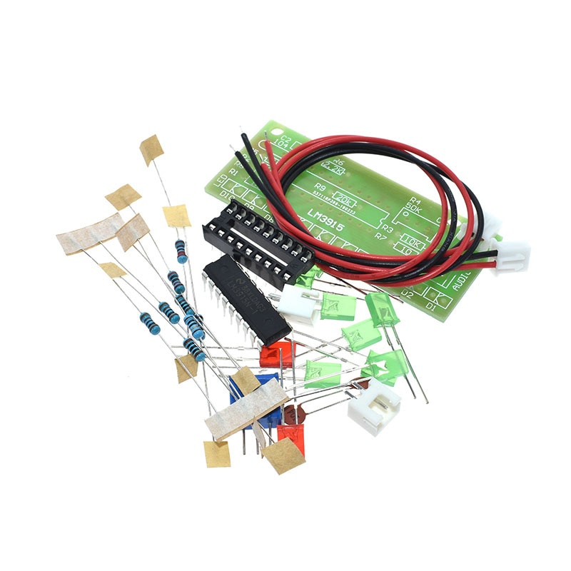 LM3915 DC 9V-12V 10 LED Sound Indicator Kit DIY