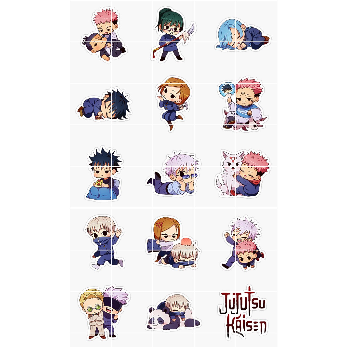 15 pcs Jujutsu Kaisen Die Cut Vinyl Sticker Pack+ Freebies | Lazada PH