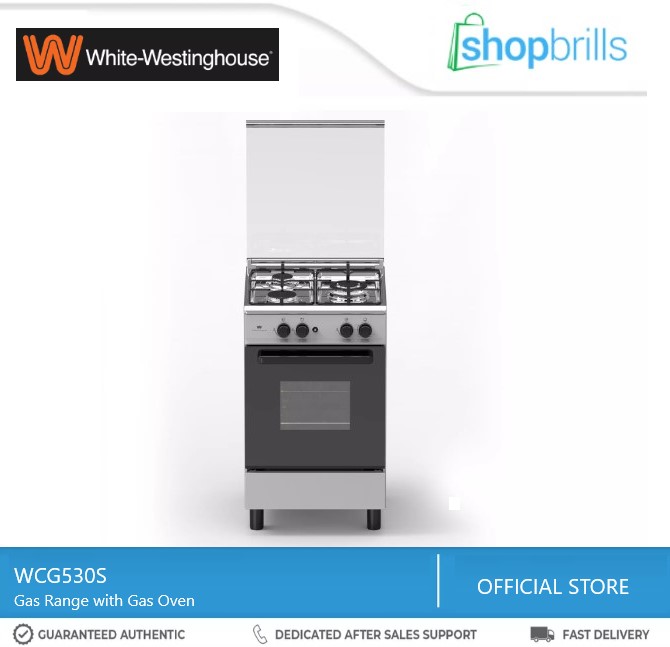 White Westinghouse WCG530S 50cm.Gas Range Hob with Gas Oven Lazada PH