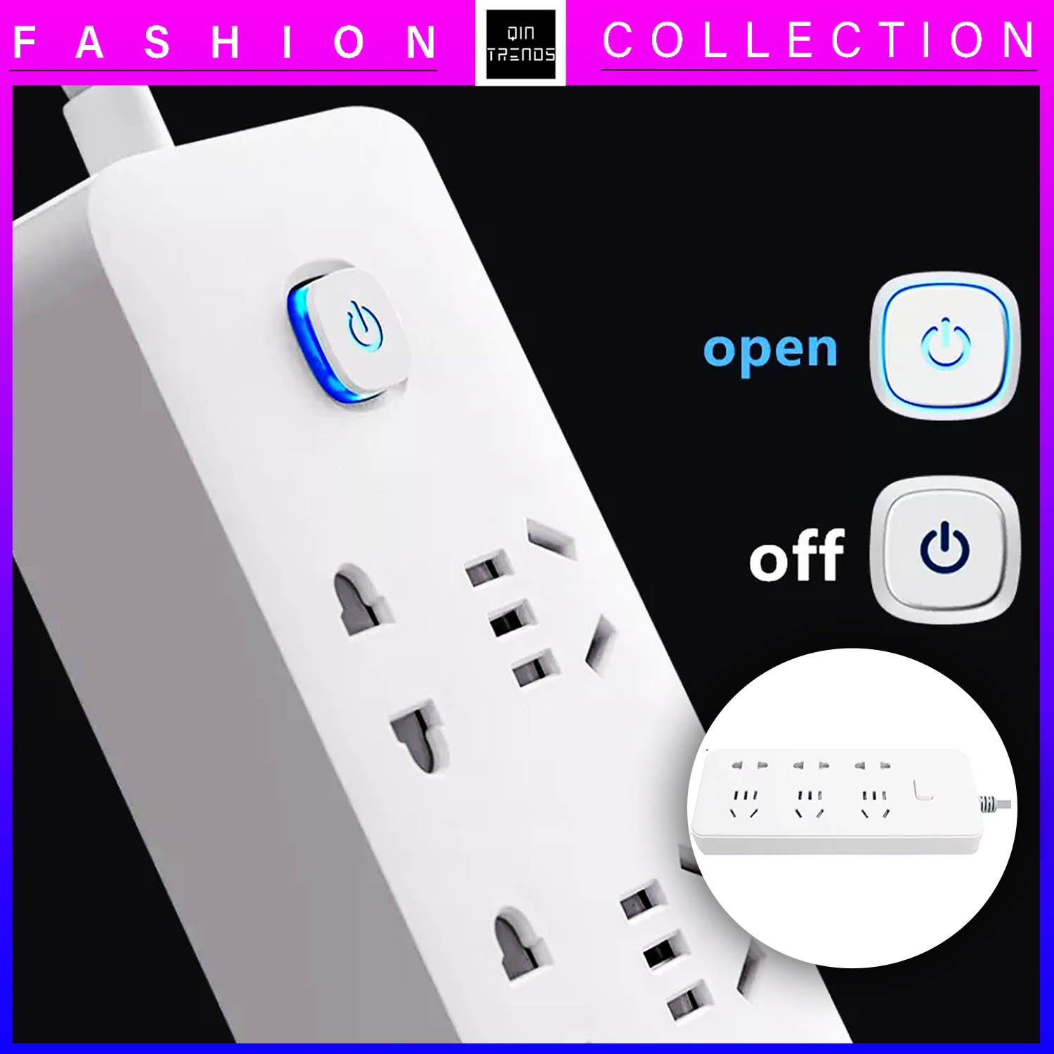 QT Extension Surge Protection Power Strip Board Type A/C/E/F/I Outlet