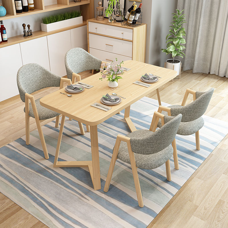 Dining Tables and Chairs Set Small Apartment Home Rectangular Dining ...