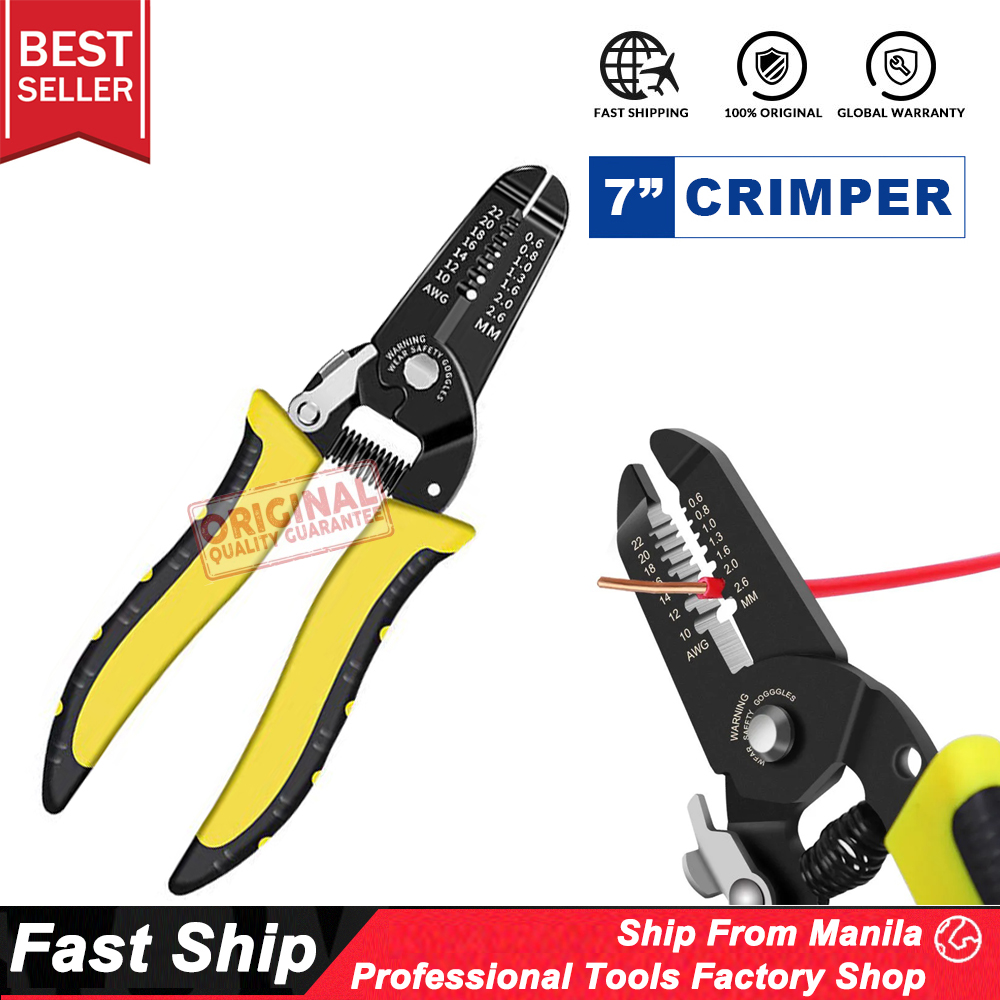 175mm Stripping Crimping Pliers Wire Stripper Multi Functional Ring ...