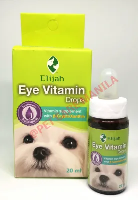 Elijah Eye Vitamin Drops Eye Vita for Tear Stain Remover for Dogs and Cats 20 ml