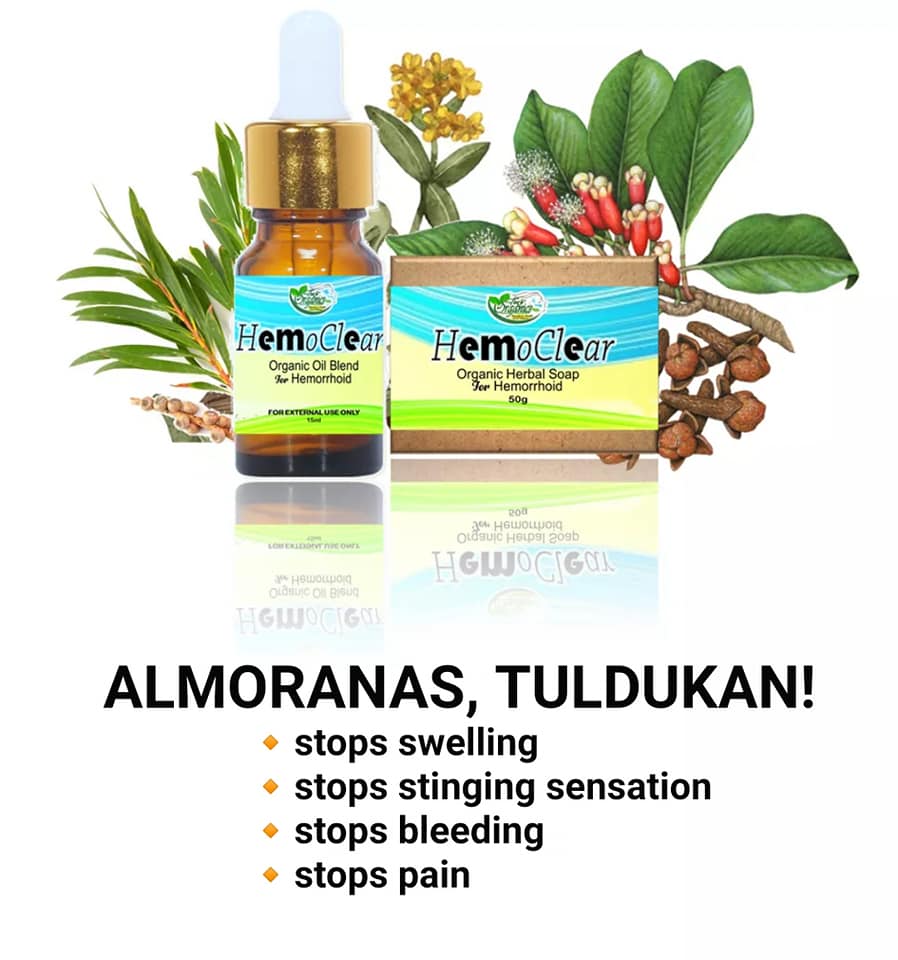 Hemoclear Organic Herbal Soap and Oil for Hemorrhoid almoranas