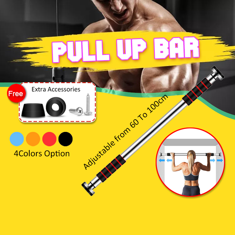 Adjustable DoorWay Pull up Gym Bar Home Horizontal Bar Max Load 100kg Pull up Exercise