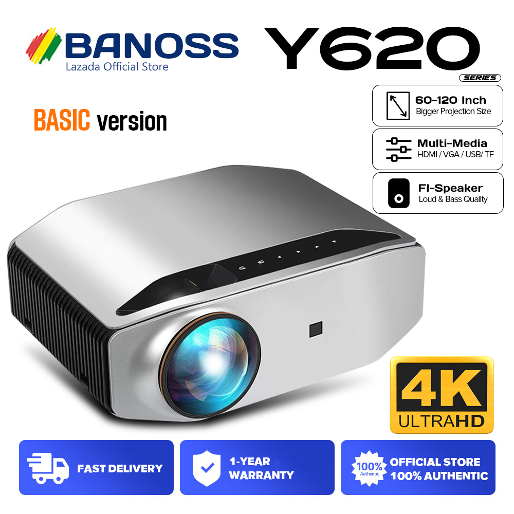 ราคาล่าสุด BANOSS YG620 Real 1080P Full HD LED Projector 4K 6500 Lumens Upgraded LCD Home
