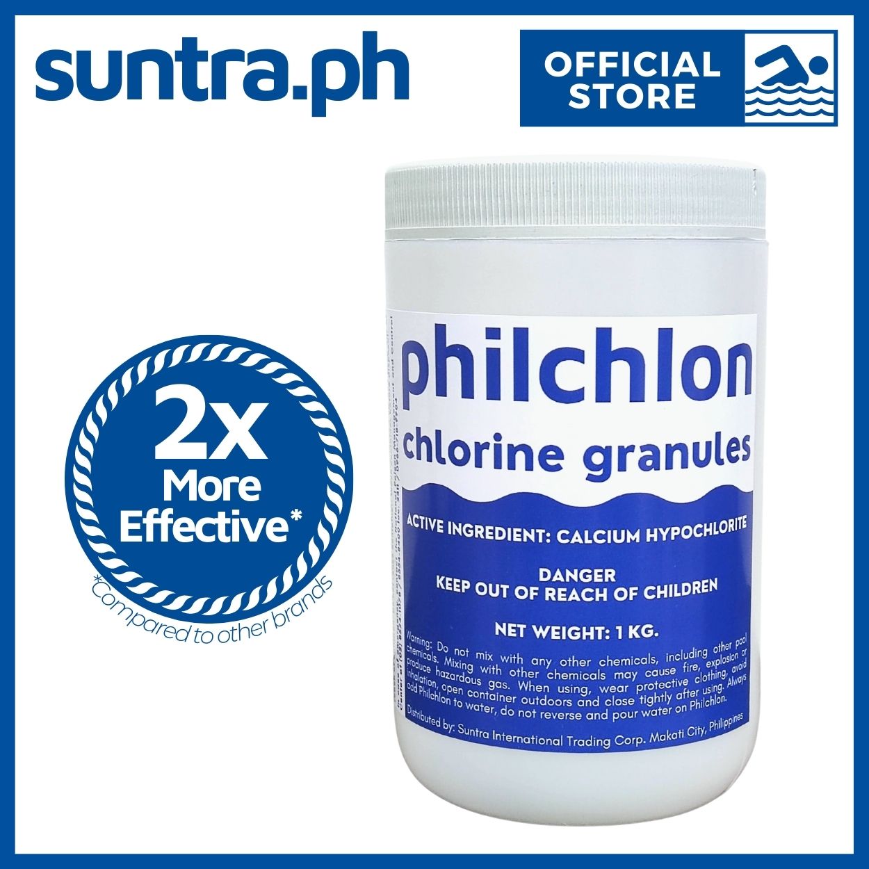 Philchlon Pool Chlorine Granules for Swimming Pool Intex Bestway Pool