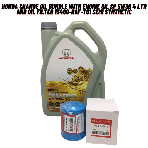 HONDA OIL CHANGE BUNDLE 4LTRS HONDA GENUINE ENGINE OIL 5W30 SP SEMI